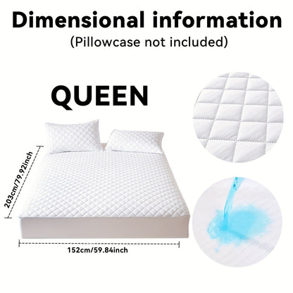 Waterproof Mattress Protector Set 2/3pcs, Thick Deep Pocket 9-15" Fitted Sheet & Pillowcase, Soft All-Season Bedding, Machine Washable – Twin Full Queen King, Multiple Colours