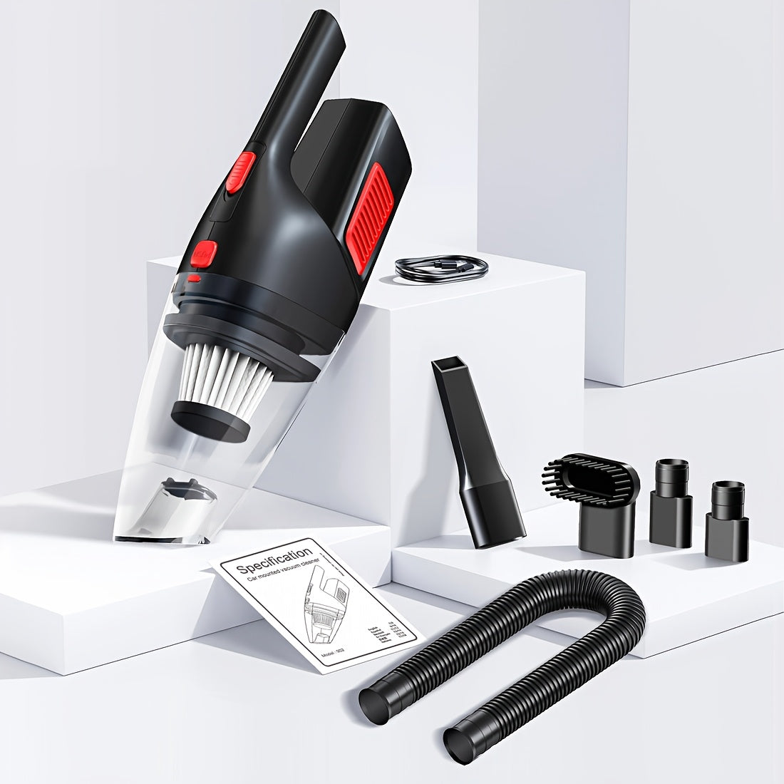 Home Vacuum Cleaner, 6800PA Powerful Suction, Portable Vacuum, Easy-To-Use Vacuum, 2000Mah High Capacity, Quiet Operation, Ideal for Car Interiors, Home And Pet Cleaning, Women'S Car Additions, Automotive Supplies And Gifts