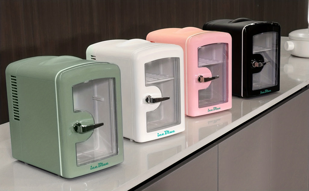 Mini Fridge 1.06 Gallons, 12V DC Power Supply, Low-noise Design, Portable Compact Refrigerator, Suitable for Bedrooms, Dormitories, Cars, Desks, Freezing Skin Care, Cosmetics, Gifts, Christmas Gifts, Cute