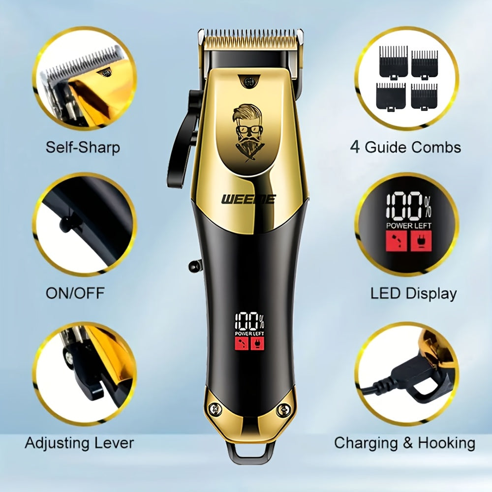 Professional Hair Clipper Set with T-Blade Zero Gap Trimmer – USB Rechargeable LCD Display, 2pcs/3pcs Men’s Electric Hair Cutting Kit, Portable Home Travel Grooming, Father’s Day Gift | ShopVora CA