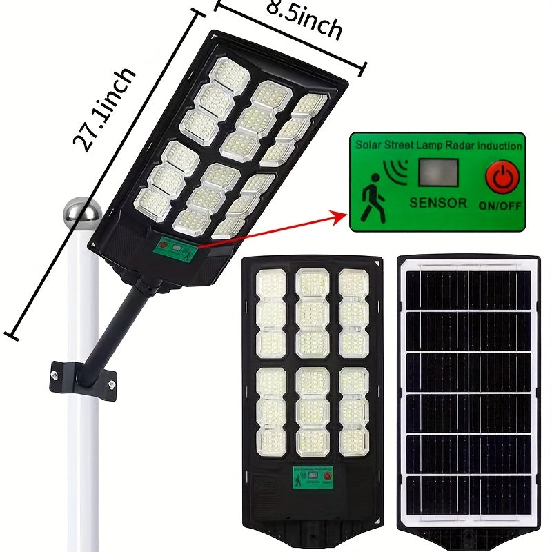 Solar Wall Light Outdoor with Motion Sensor & Remote Control – Solar Floodlight for Courtyard, Garden, Deck, Driveway & Parking Lot, Bright Street Lamp Waterproof Security Lighting Canada