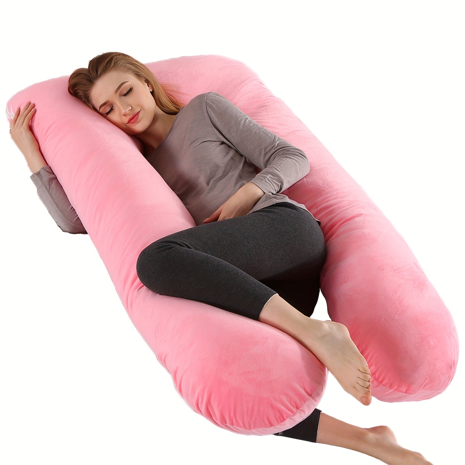 Full Body U-Shaped Maternity Pillow for Pregnant Women – Comfortable Companion & Back Belly Support Pillow, Also Perfect for Pets – Ideal Baby Shower & Holiday Gift for Expectant Mothers
