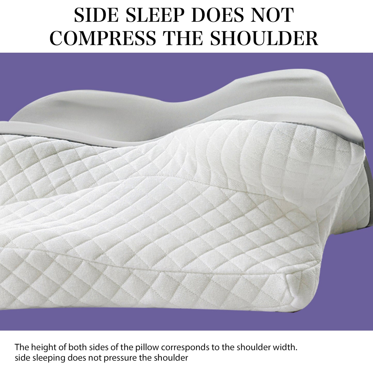 Cervical Memory Foam Pillow – Ergonomic Orthopedic Neck Support, Slow Rebound Contour Design for Side, Back & Stomach Sleepers, Cool Soft Feel, Machine Washable Pillowcase