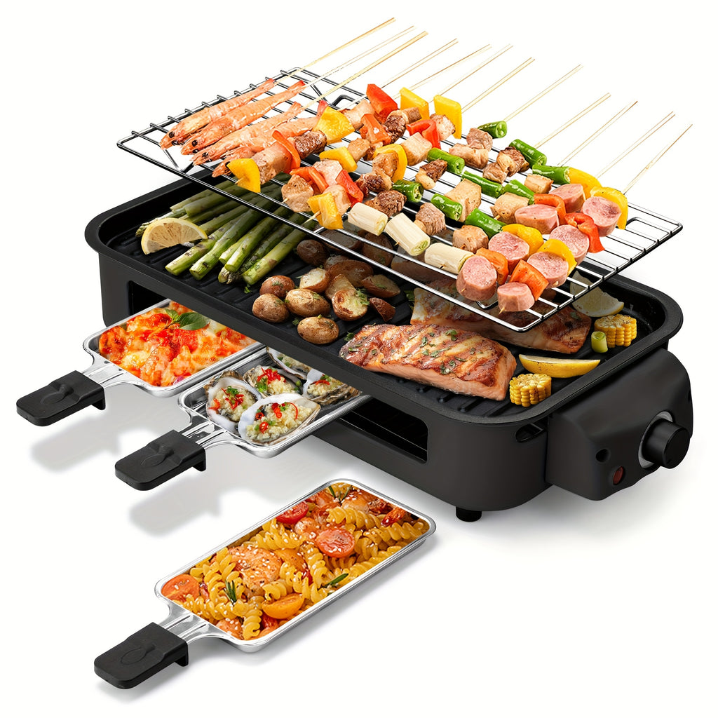 Smokeless Electric Grill, Indoor Grill with Removable Non-Stick Plate, Indoor Grill, Kitchen Must Haves, 1700W, Portable BBQ Grill, Electric Griddle, Best Quality Items, Dishwasher Safe, Hot Pot, Cooking, Gifts, Gift Ideas, Perfect Gift for Christmas