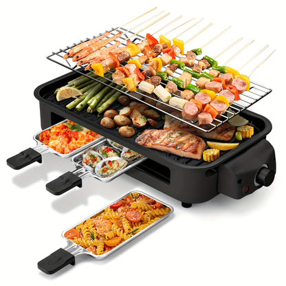 Indoor Electric Grill 1700W Smokeless with Removable Non-Stick Plate – Portable BBQ Griddle for Hot Pot, Home Cooking & Entertaining, Dishwasher Safe | ShopVora CA