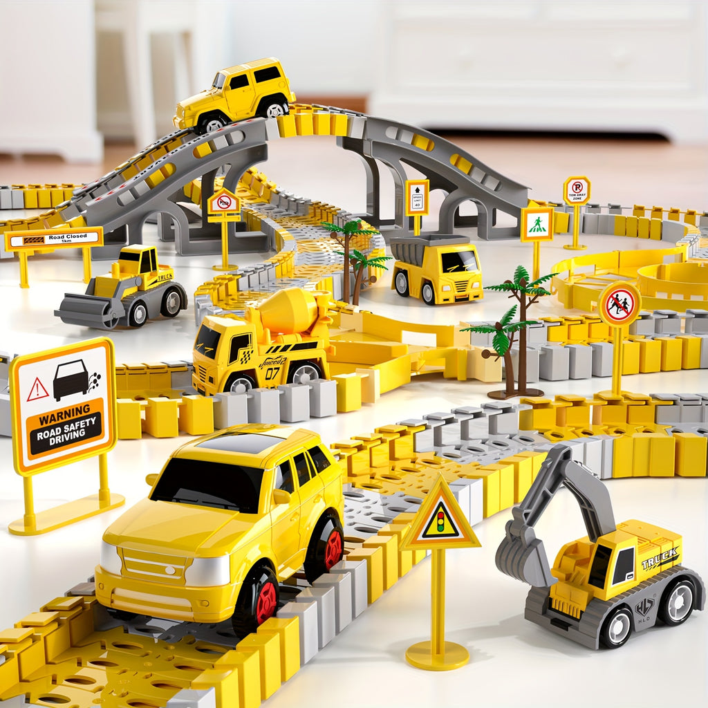 Boy Toys 236pcs Race Tracks Toys Gifts for 3 4 5 Year Old Boys Kids, 3 4 5 6 Year Old Boys Toys, Construction Toys for Boys Age 3-5 4-6 5-7