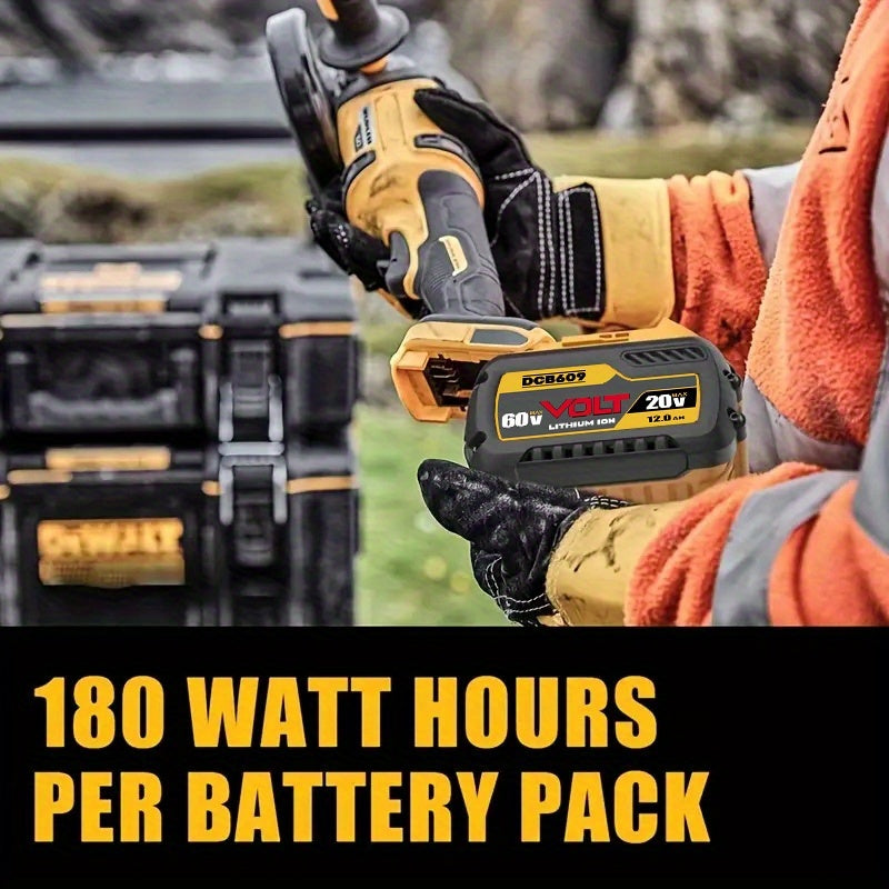 1PACK/2PACK/4PACK DCB609 60V/20V Replacement for DEWALT Battery 12.0AH, Works with for Dewalt 20V/60V Power Tools, Substitute for Dewalt 20V/60V Battery DCB609 DCB606 DCB612, Compatible with for Dewalt 20V 60V Battery Chargers