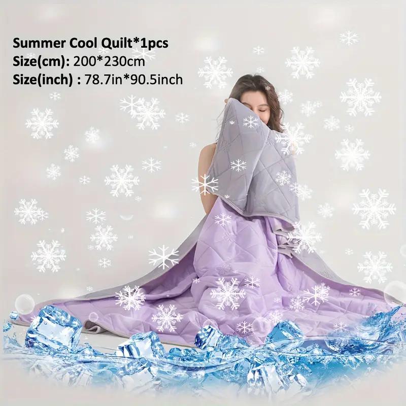 Cooling Blanket for Hot Sleepers – Lightweight Breathable Polyester Summer Quilt, Reversible Geometric Design, Night Sweats Relief, Bed Couch Travel, Machine Washable | Canada