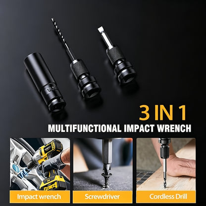 21V Cordless Electric Impact Wrench Full Kit – Lithium Battery, Charger, Toolbox & Sockets Included, High Torque Wireless Wrench for Car Repair, Home & Family Use, Gift for Men & Mechanics