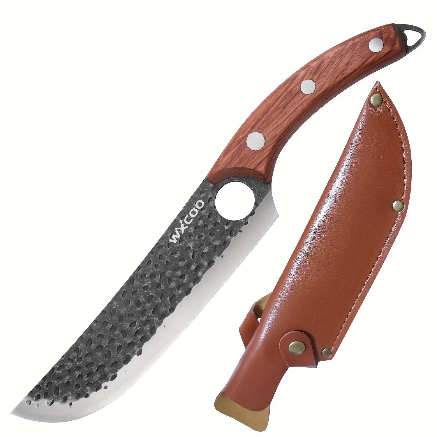 Stainless Steel Kitchen Knife Set with Wooden Handle – Handmade Sharp Chef Knife, Boning Knife, Meat Cleaver & Multipurpose Blade for Home Cooking, BBQ & Outdoor Use, 1–6 Piece Options Canada