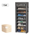 3/9 Tier Shoe Rack Organizer, Portable Shoe Shelf with Nonwoven Fabric Cover for Closet Hallway, Bedroom, Entryway