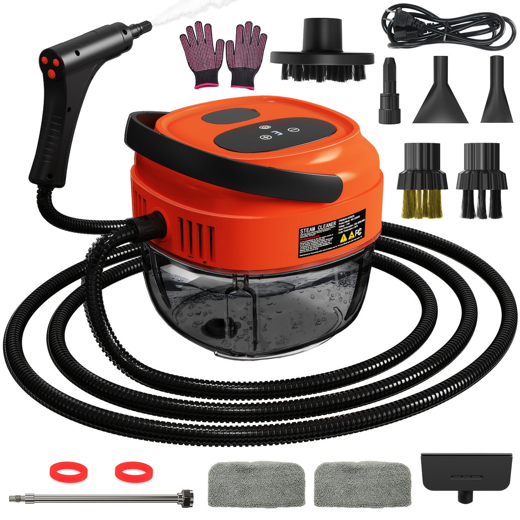 [57.48 oz Extra Large Capacity] Handheld Steam Cleaner for Home, 2500W High Temperature Pressurized Machine, 57.48oz Water Tank, Handle-Controlled Steam Output, Portable Cleaning Steamer for Car, Bed Bugs, Furniture, Grout