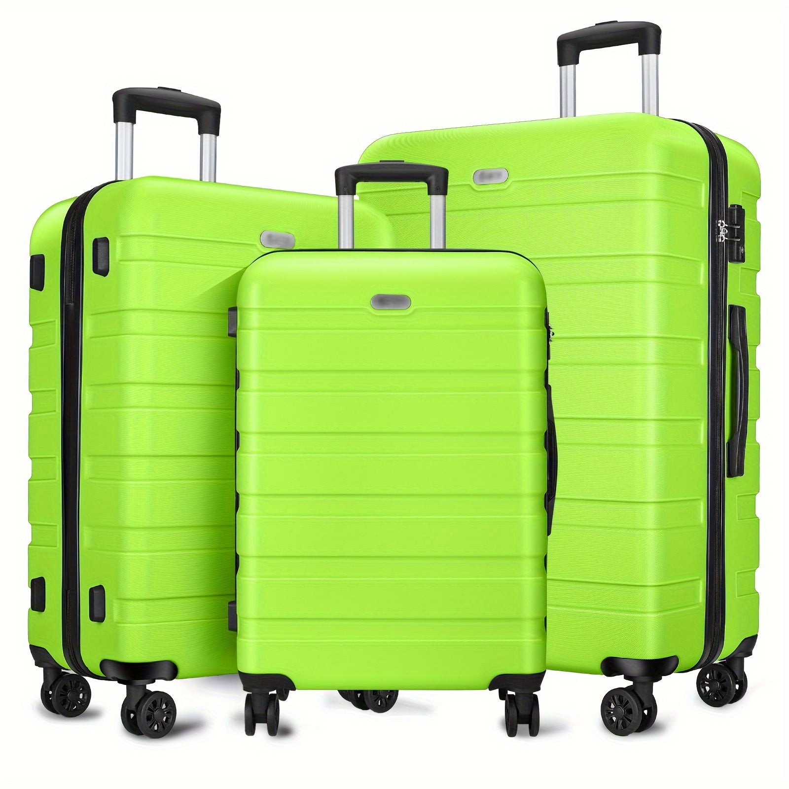 PC+ABS Hardside Luggage Set 3-Piece with Comfort Grip Handle, TSA Lock & 4 Spinner Wheels – Lightweight 20" 24" 28" Travel Suitcase for Women & Men | ShopVora CA