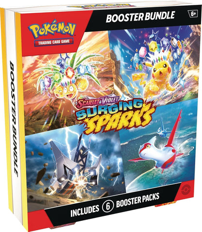 Pokemon TCG Scarlet & Violet Surging Sparks Booster Bundle - 6 Booster Packs, 10 Cards Each, Expand Your Collection, Gift for Pokemon Fans and Collectors