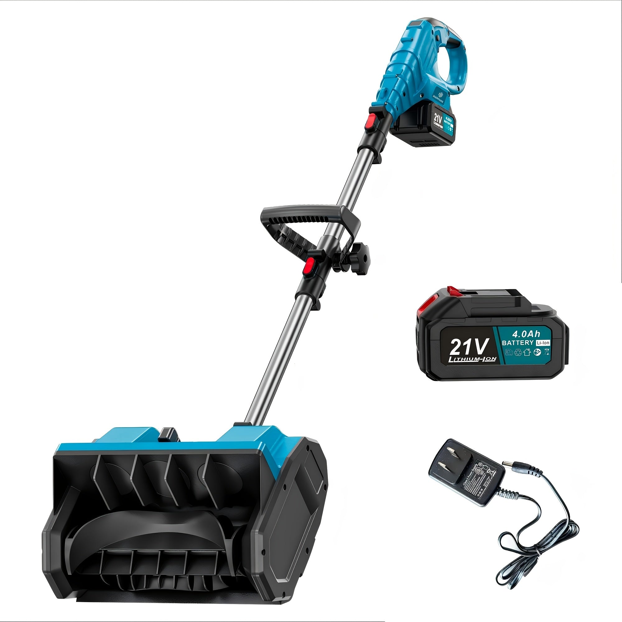 ZEEKMUSS 21V Snow Shovel Kit, 13-Inch Brushless Electric Snow Blower, 1pc/2pcs 21V Battery with Adjustable Handle And Safety Switch, Suitable for Driveways, Patios And Sidewalks