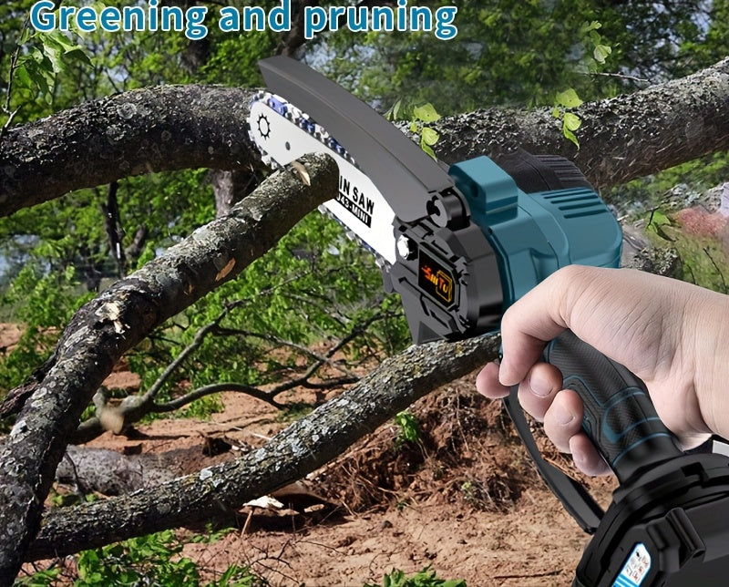 Wireless Mini Chainsaw, Portable Cordless Chainsaw, Small Handheld Chainsaw, Suitable for Tree Pruning Branches, Yards, Residences, And Gardens