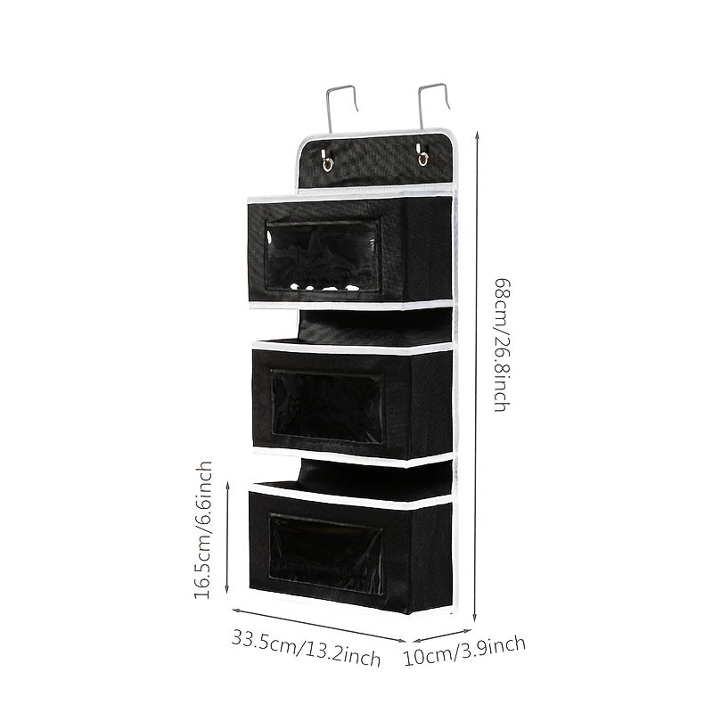 1 Hanging Storage Cabinet Behind The Door, Hanging Wardrobe Storage Box, Multi-purpose Waterproof Storage Rack for Bedroom, Bathroom, And Pantry, Anti Tilt Door Cabinet, Suitable for Bedroom, Bathroom, And Food Storage Room