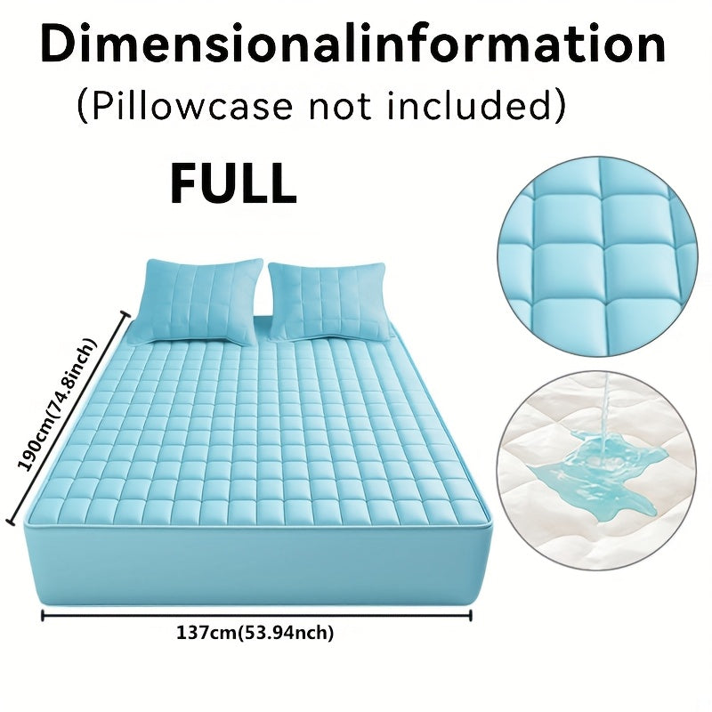Quilted Cooling Mattress Protector with 9-15" Deep Pocket – Waterproof, Machine Washable, Breathable Fitted Bed Cover for All Mattress Sizes – Home Bedding Essentials