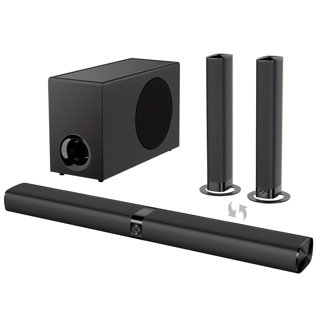 Sound Bars For TV, Smart TV SoundBar Wireless Speaker, Wired & Wireless Sound Bar, Separable Soundbars With ARC/Optical/AUX Connection 32 Inch, With Infrared Remote Control