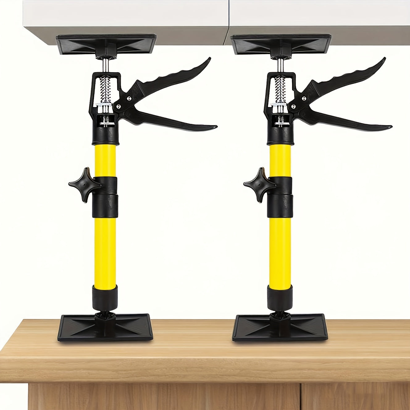 Adjustable Telescopic Support Rods 1 & 2-Pack – Alloy Anti-Slip Woodworking Tool | Door Lift & Cabinet Jack Support for DIY Installation | Hands-Free Positioning Aid | ShopVora CA