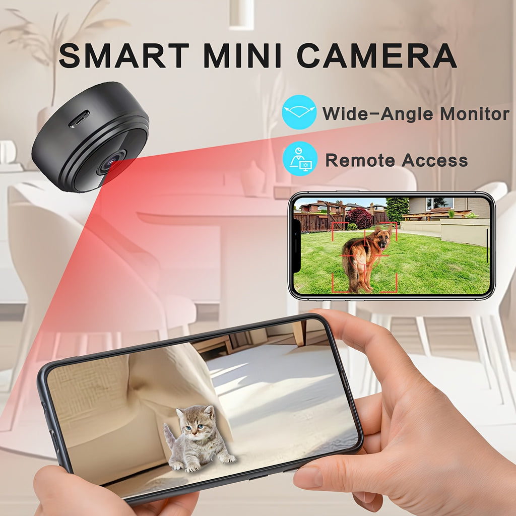 1/2/3/4/5/6pcs Wireless Remote Control Monitoring Camera, 1080P High-Definition, 2.4G Wifi, Wide-Angle Monitoring, Remote Observation, with Battery (180MA), Used for Home Security Wifi Monitoring Camera