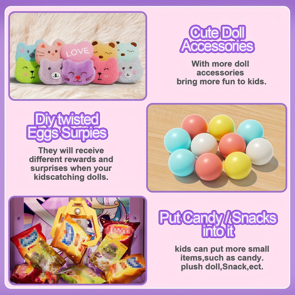 20pcs Claw Machine for Kids Girls Boys with Dolls And Mini Stuff, Vending Claw Machines Arcade Games Toys for Kids Girl Ages 3+, Claw Machine Toys for 3 to Girls, Arcade Machine Toys for Boys Age 6 to 10