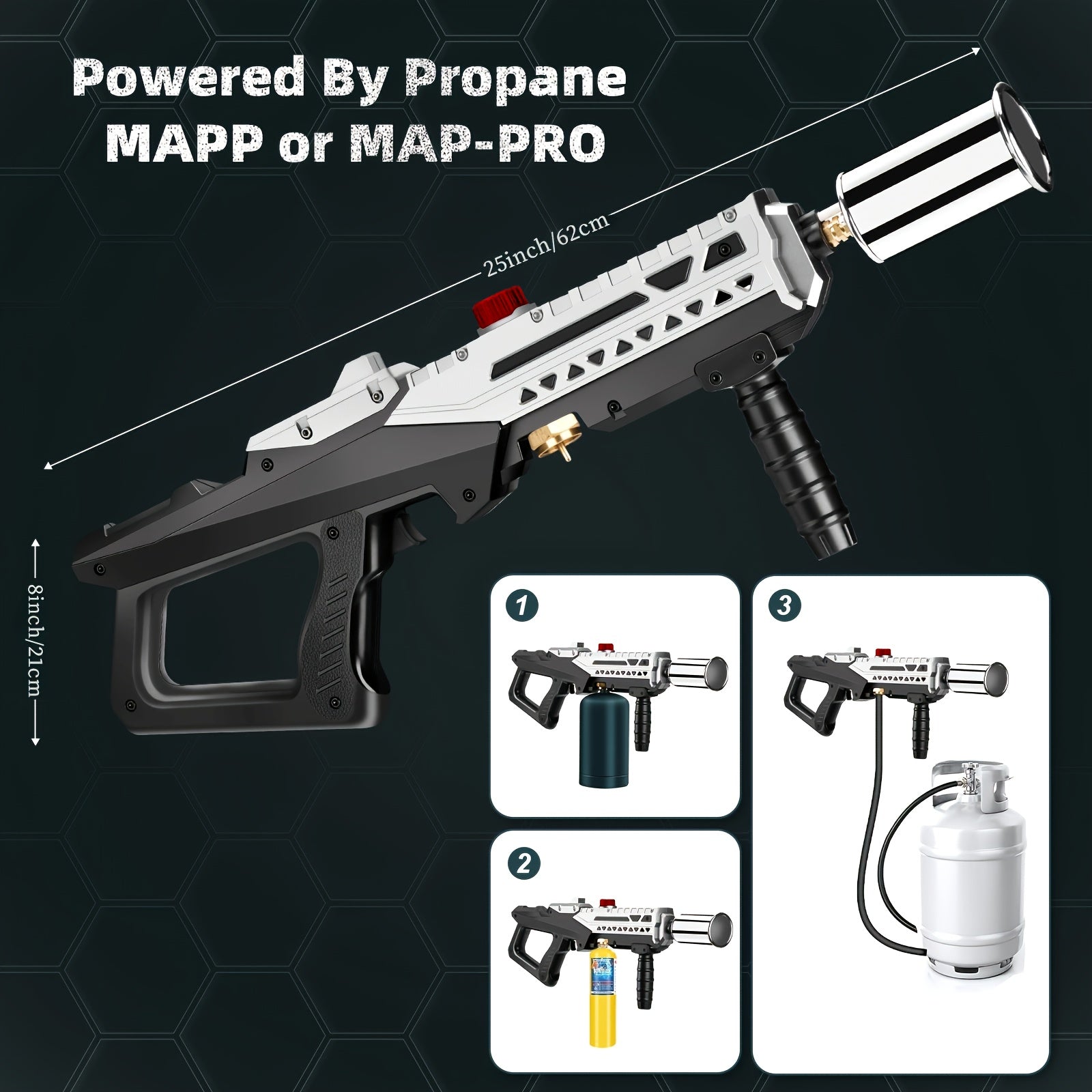 Ultimate Flamethrower Torch Gun - Adjustable Flame, Professional Grade Propane Torch for Heavy Duty Camping & Weed Burning, The Perfect Gift for Men Who Love Tools(Tank Not Included)