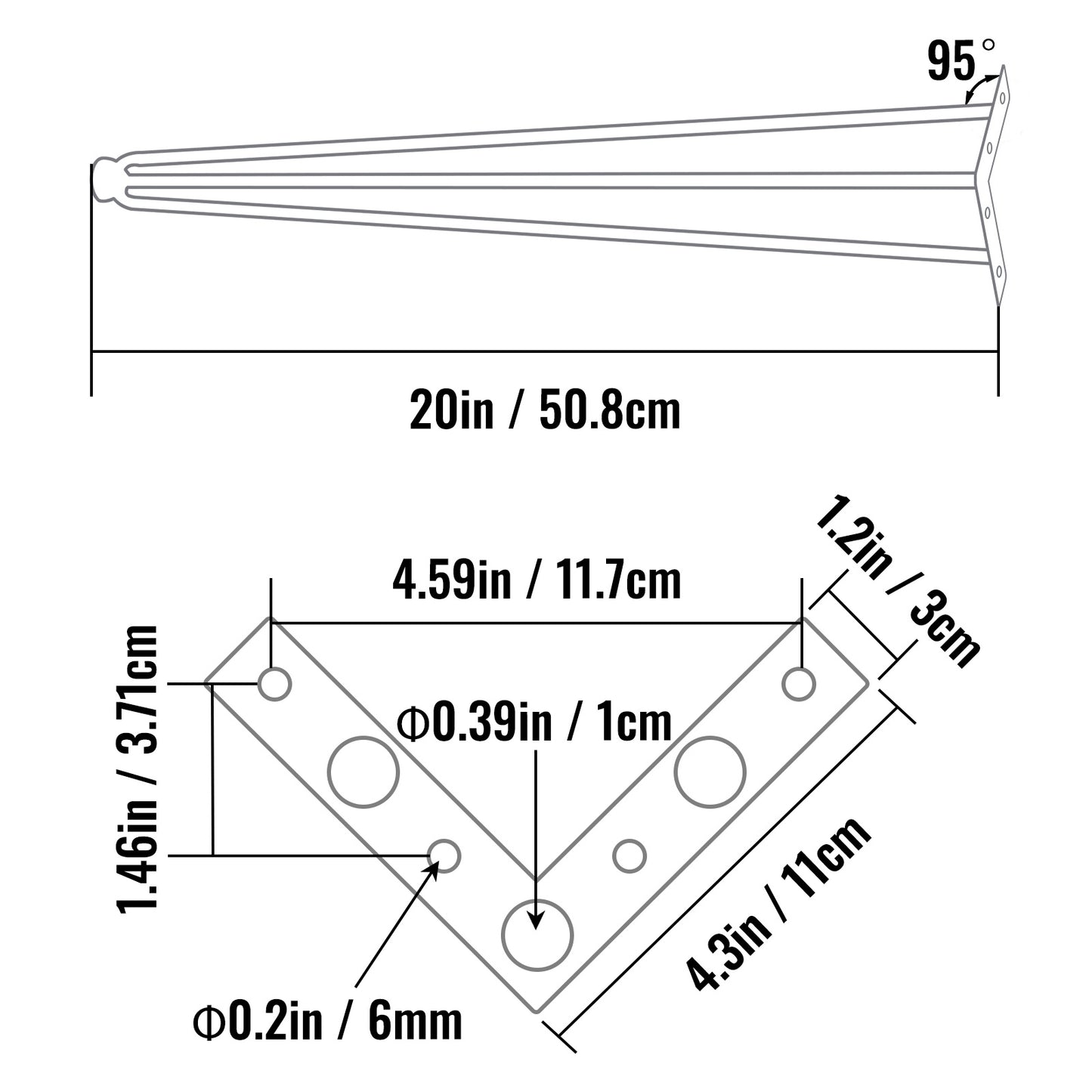 Hairpin Table Legs Set of 4 – Carbon Steel 3-Rod Design, 220 lbs Each, 16–40 Inch – Heavy Duty DIY Furniture Legs for Desk, Bench, Dining Table & Chairs – Black Powder Coat