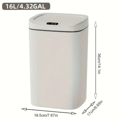 Touchless Sensor Trash Can with Odor-Sealing Lid & Quiet Close – Hands-Free Automatic Slim Bin for Kitchen Bathroom Office, 3.17/4.23/4.49 Gal, White or Black, Battery Operated (AA Not Included)