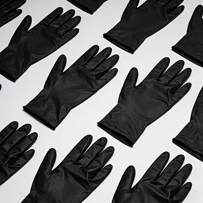 100-Pack Black Nitrile Disposable Gloves – Extra-Thick, Latex-Free | S, M, L, XL | Food Safe for Kitchen, Tattoo, Beauty Salon & Cleaning | Powder-Free Protective Gloves | ShopVora CA