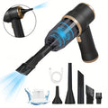 1pc Super Powerful 2-in-1 Cordless Handheld Vacuum Cleaner - High Suction Power, Lightweight, Portable with Rechargeable Lithium Battery, Includes Dusting Brush Attachment, Floor Brush, and Cleaning Tools for Car and Home Use