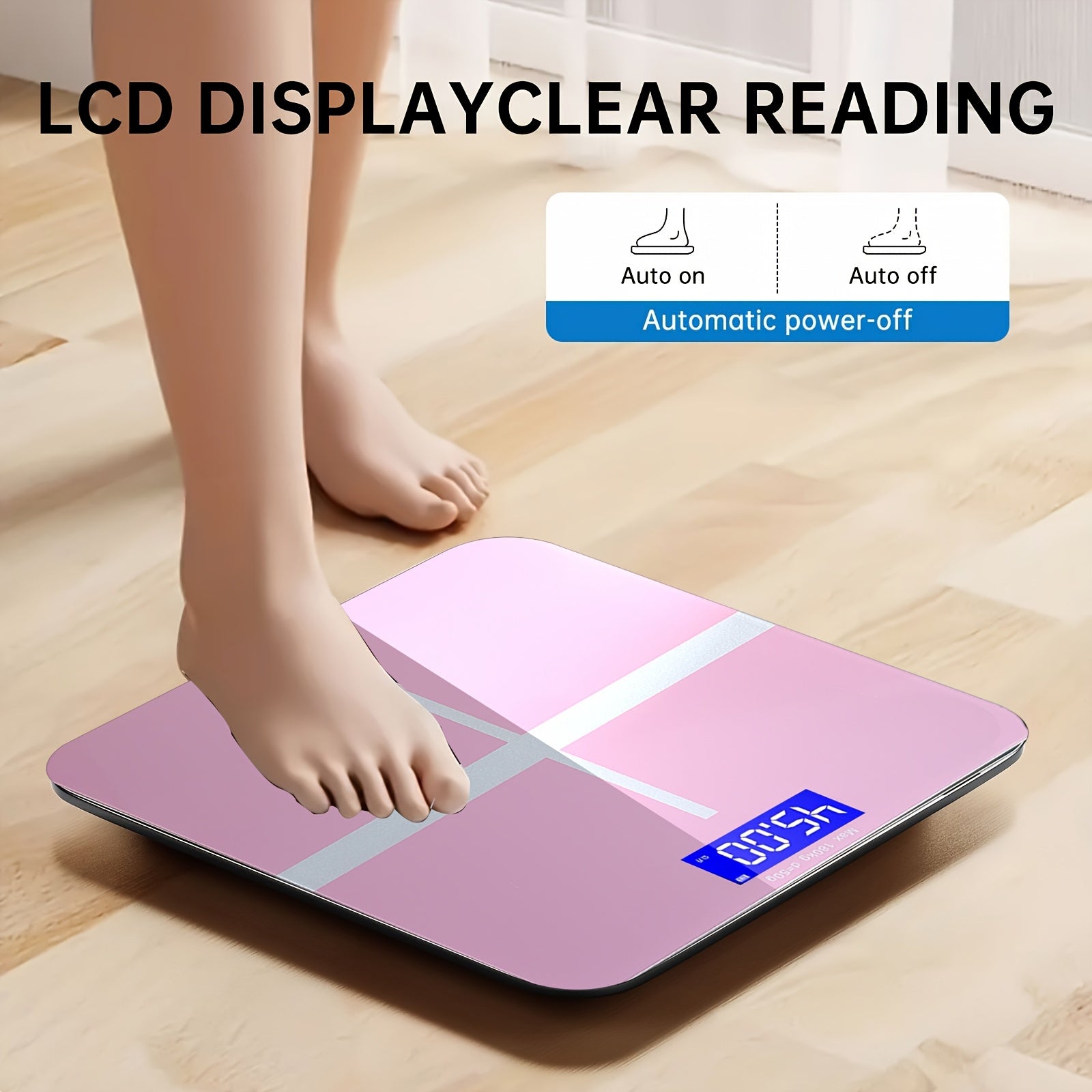 High Precision Bathroom Scale 396 lb with Temperature Display – HD LCD Digital Body Weight Scale, Large Platform, KG/LB Switchable, Auto Power-Off, Durable & Safe for Home Bathroom | Canada