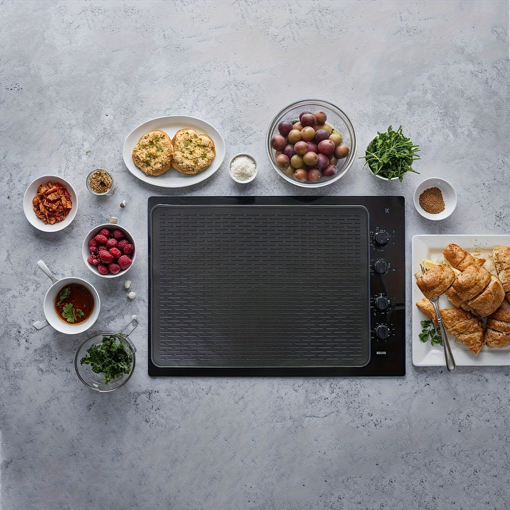 Stove Sovers for Stove Top - Silicone Electric Stove Cover Mat - 28 X 20 Ceramic Stove Guard Stove Top Protector, Heat  Glass Cooktop Cover, Dish Drying Mats for Kitchen