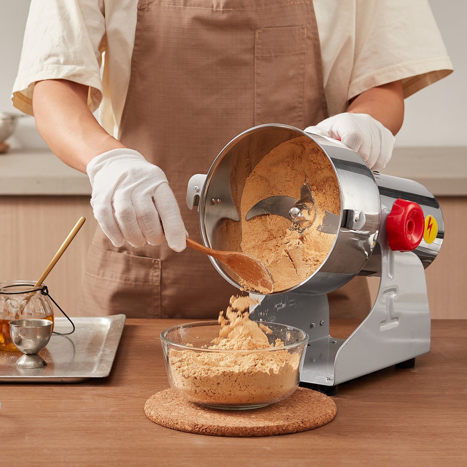 VEVOR 300/750/1000g Commercial Spice Grinder Electric Grain Mill Grinder High Speed Swing type/upright type