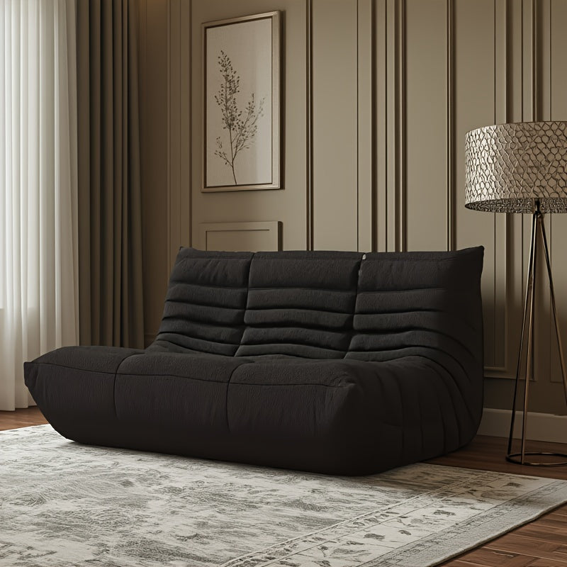 Floor Lazy Sofa Chair with Compressed Sponge Filling – Modular Corner Lounge Seat for Living Room, Bedroom & Office | Single, Double & Three-Seater