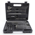 17pcs SDS PULS Hammer Drill Bits and Chisel Set, SDS Plus Concrete Masonry Hole Tool Drill Bits and Chisels Set for Concrete, Stone, Brick, with Portable Storage Case