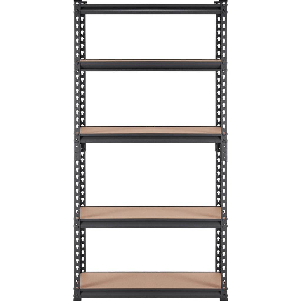 VEVOR Storage Shelving Unit, 5-Tier Adjustable, 2000 lbs Capacity, Heavy Duty Garage Shelves Metal Organizer Utility Rack, Black, 30" L x 12" W x 60" H /36" L x 18" W x 72" H for Kitchen Pantry Basement Bathroom Laundry