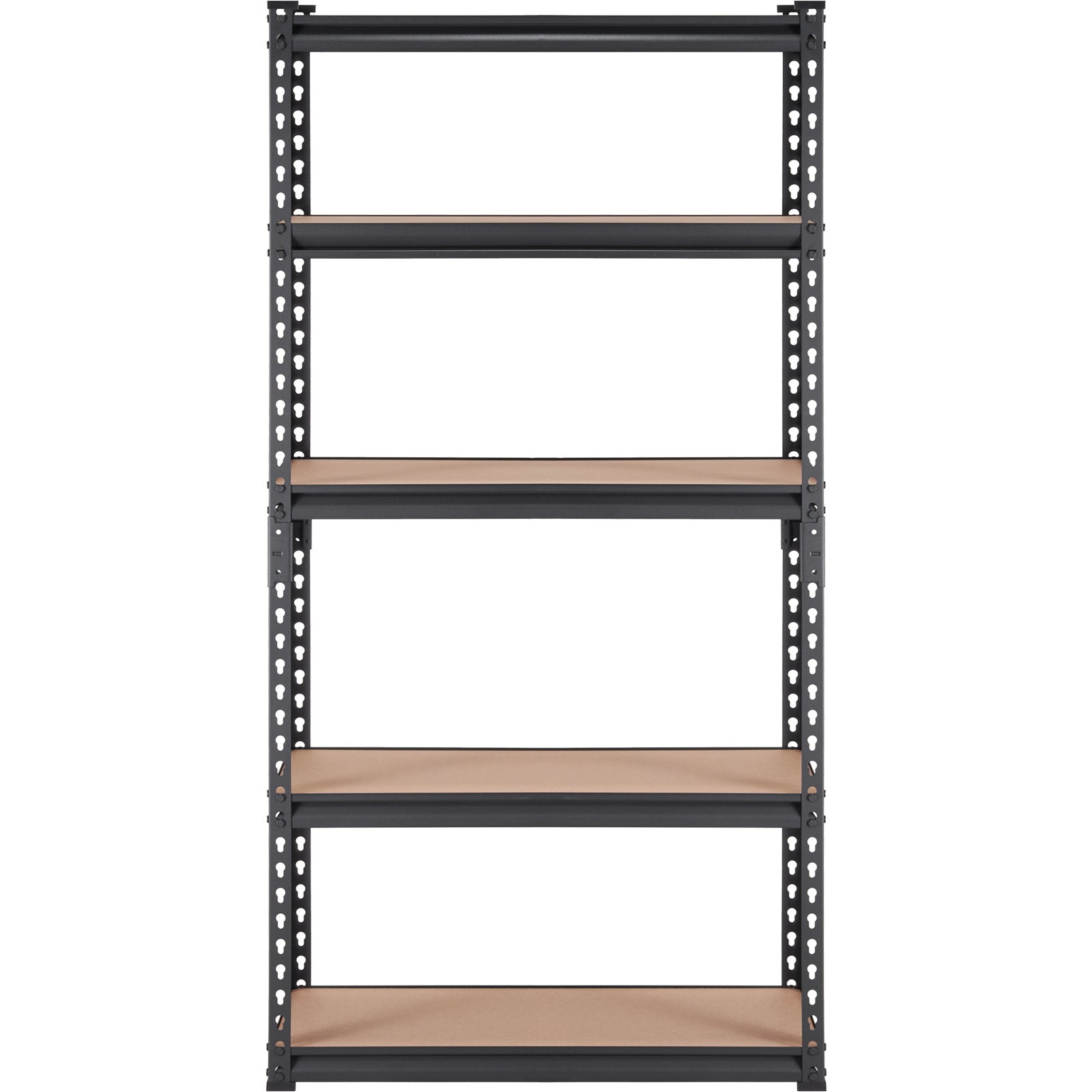 VEVOR Storage Shelving Unit, 5-Tier Adjustable, 2000 lbs Capacity, Heavy Duty Garage Shelves Metal Organizer Utility Rack, Black, 30" L x 12" W x 60" H /36" L x 18" W x 72" H for Kitchen Pantry Basement Bathroom Laundry