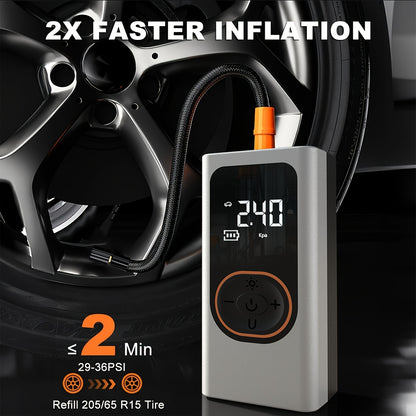 Wireless Smart Tire Inflator 150PSI – One-Click Intelligent Air Pump with Pressure Gauge & LED Light, Cordless Rechargeable Pump for Cars Bicycles Motorcycles – Canada