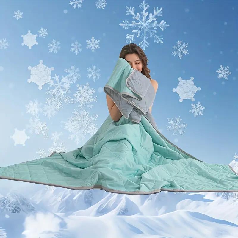 Cooling Blanket for Hot Sleepers – Lightweight Breathable Polyester Summer Quilt, Reversible Geometric Design, Night Sweats Relief, Bed Couch Travel, Machine Washable | Canada