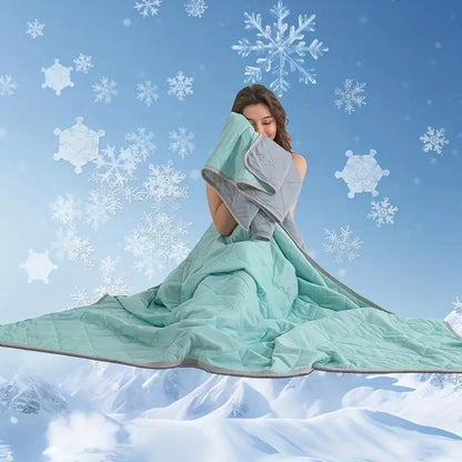 Cooling Blanket for Hot Sleepers – Lightweight Breathable Polyester Summer Quilt, Reversible Geometric Design, Night Sweats Relief, Bed Couch Travel, Machine Washable | Canada