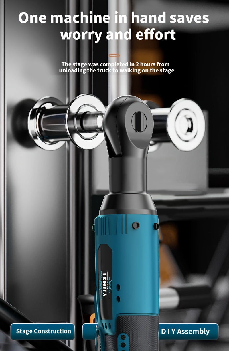 2026 New Year'S Rechargeable Electric Wrench, Nut Removal Car Repair Tool, Right Angle Wrench, Power Tool, AVN Ratchet Wrench, Cordless Electric Wrench, Household Tool, Rechargeable Lithium Battery, Excellent New Year Gift