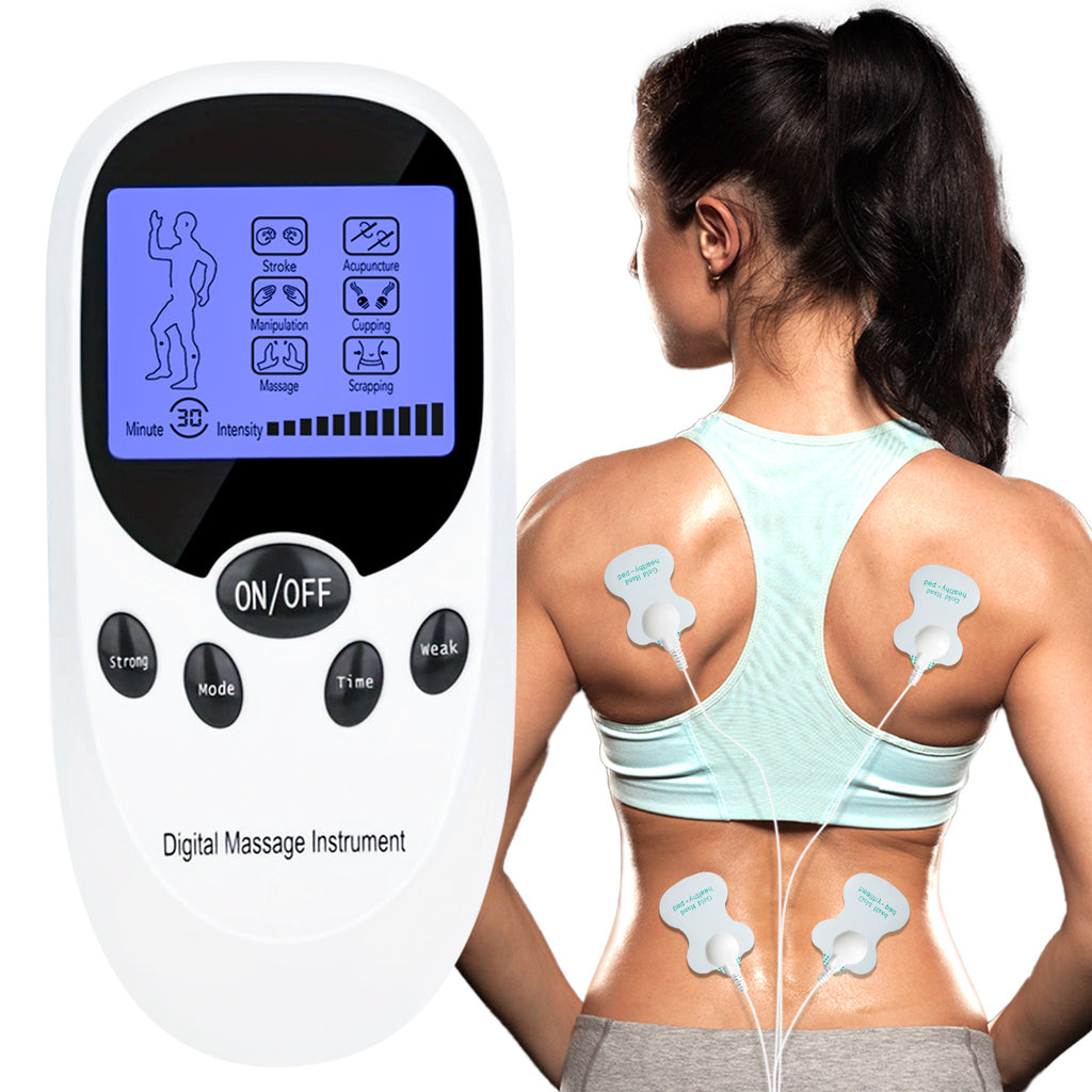 CESLIFF TENS + EMS Dual Channel Pulse Massager with 8 Electrodes for, And,,, with Portable Design, It Is The Best Gift for Friends And Relatives!, Management, Therapeutic, Ergonomic Massager, Compact Massager, Reliable Performance, Highquality Build, Elec