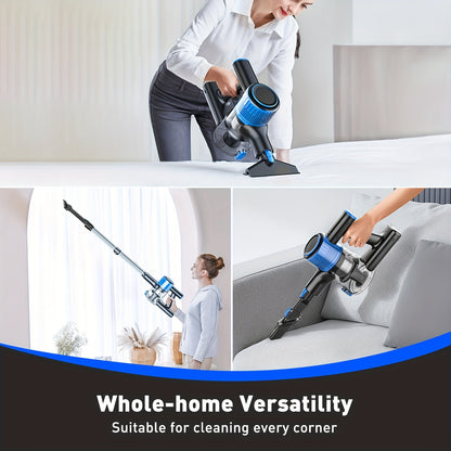 Anti-Tangle Cordless Stick Vacuum Cleaner 8-in-1 Blue – Lightweight, 3 Suction Modes, LED Display, Powerful Suction for Home Hard Floor Carpet Pet Hair | Canada