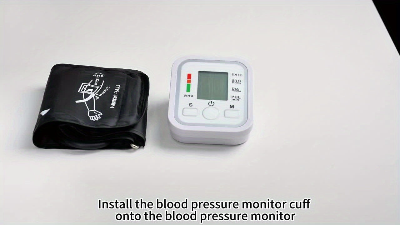 Blood Pressure Monitor Upper Arm, 60-Second Fast Reading, Voice Broadcast, Hypertension Alert, Adjustable Cuff, 2×99 Memory Sets, Home and Travel Adult Health Monitor (Battery Not Included)