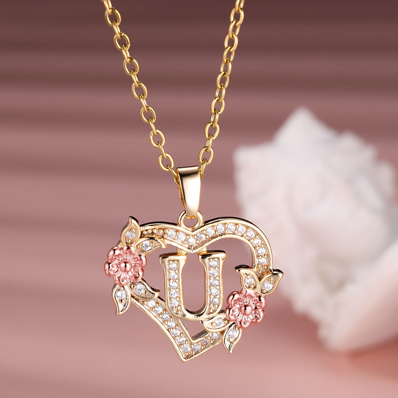 S925 Sterling Silver Heart Pendant Initial Letter Necklace for Women – Moissanite Sparkling, Personalized A-Z Name Jewelry, Birthday & Holiday Gift