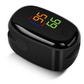 A Portable Fingertip Pulse Oximeter With A Black Design And OLED Display, Designed For Accurate And Rapid SpO2 Readings, Suitable For Heart Rate Monitoring At Home And Outdoors.