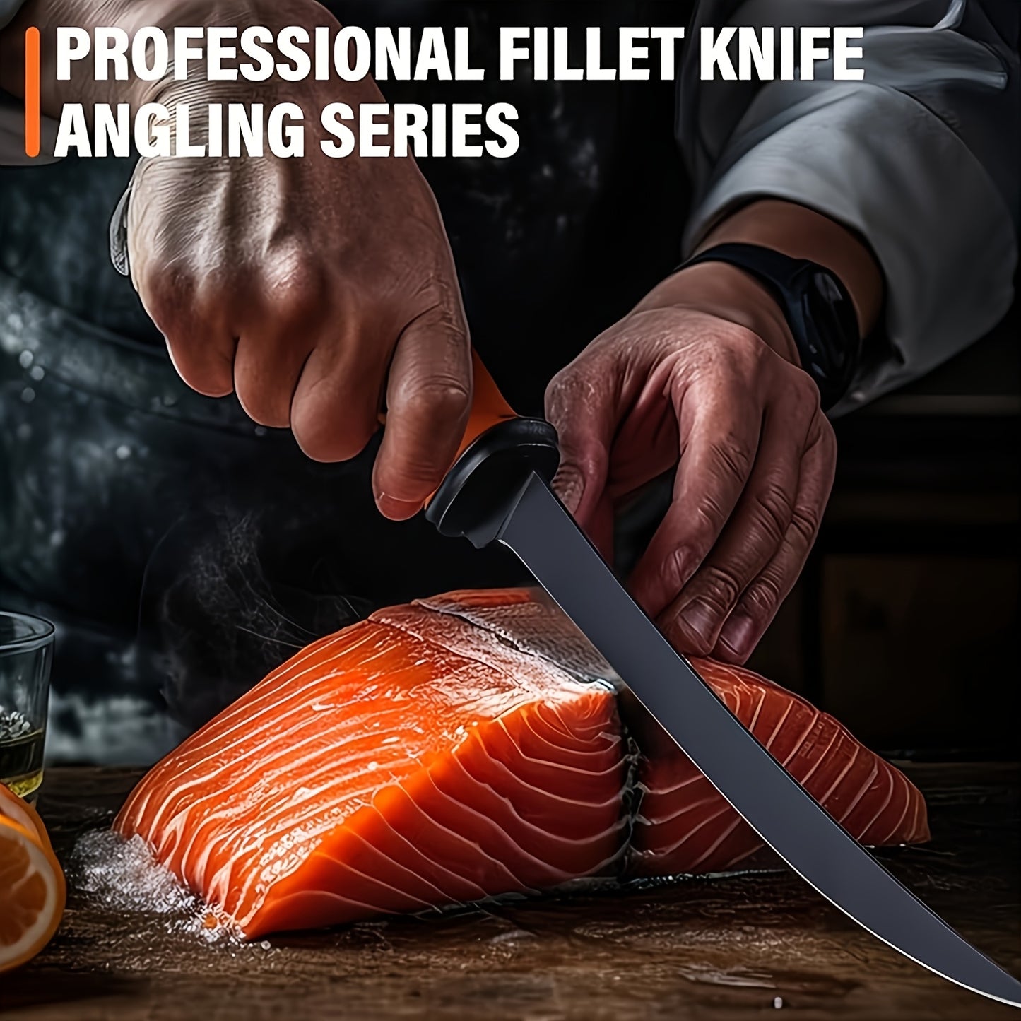 5pcs Filleting Knife Set with Sheaths & Storage Bag – Sharp Stainless Steel Fishing Fillet Boning & Bait Knives with Non-Slip Handles, Ideal Gift for Fishermen & Outdoors