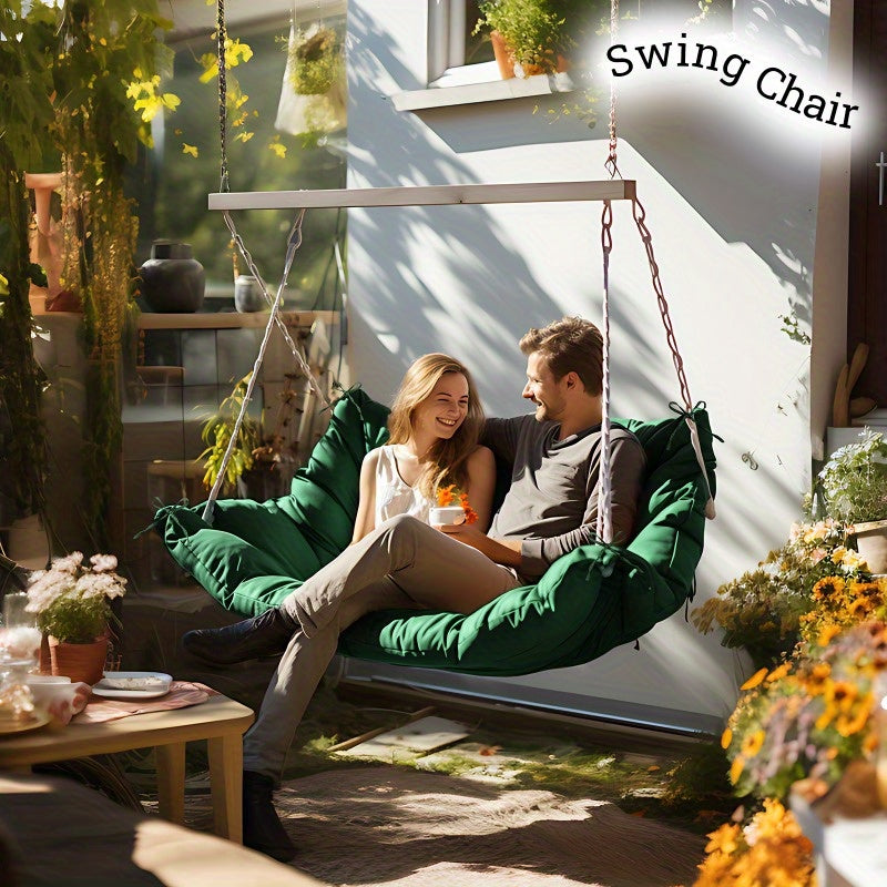 59x39 Inch Outdoor Patio Swing Cushion 4 Inch Thick Water-Resistant Fade-Resistant Porch Swing Cushion with Back Support and Attachment Straps for Lawn Backyard Garden Bench Patio Furniture Dark Brown Navy Blue Green Gray Red Canada