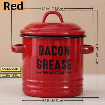 Bacon Grease Container & Oil Storage Can Set – High-Temperature Safe Condiment Bottles with Filter, Spacious Food Storage for Kitchen & Outdoor Cooking, Handmade Gift Idea Canada
